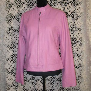 Women's Pink Leather Jacket